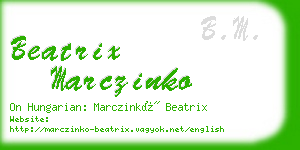 beatrix marczinko business card